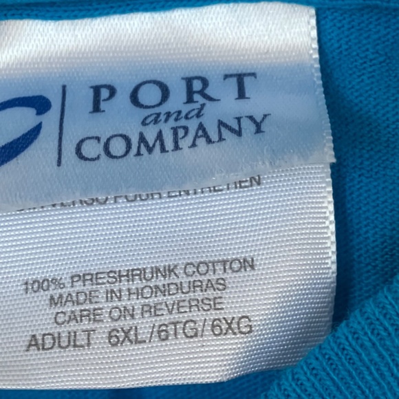 6X blue cotton T-shirt - Picture 2 of 4